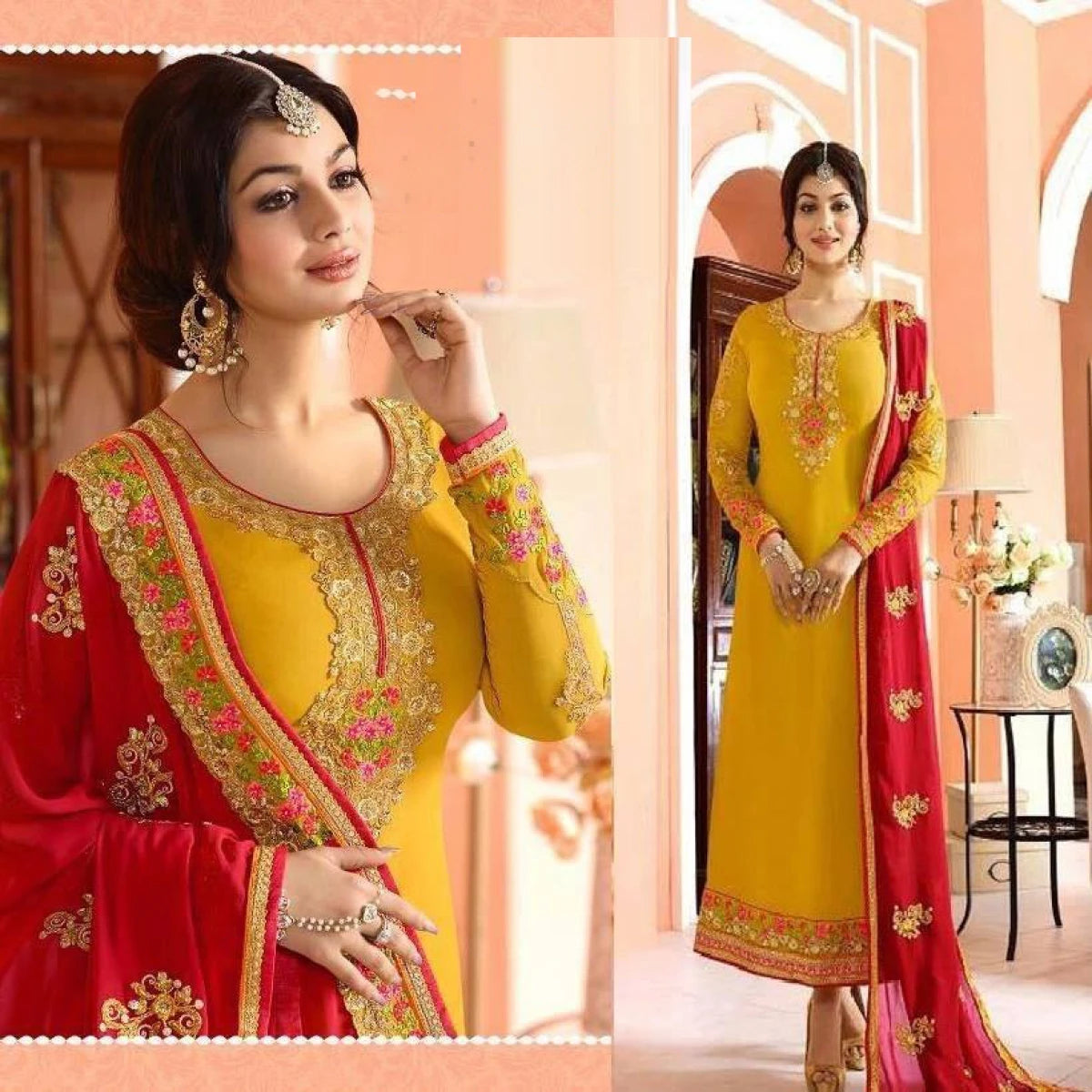 Georgette Semi Stitched Salwar Suit