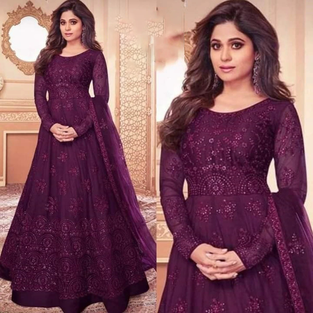 Georgette Semi Stitched Salwar Suit AR-2684