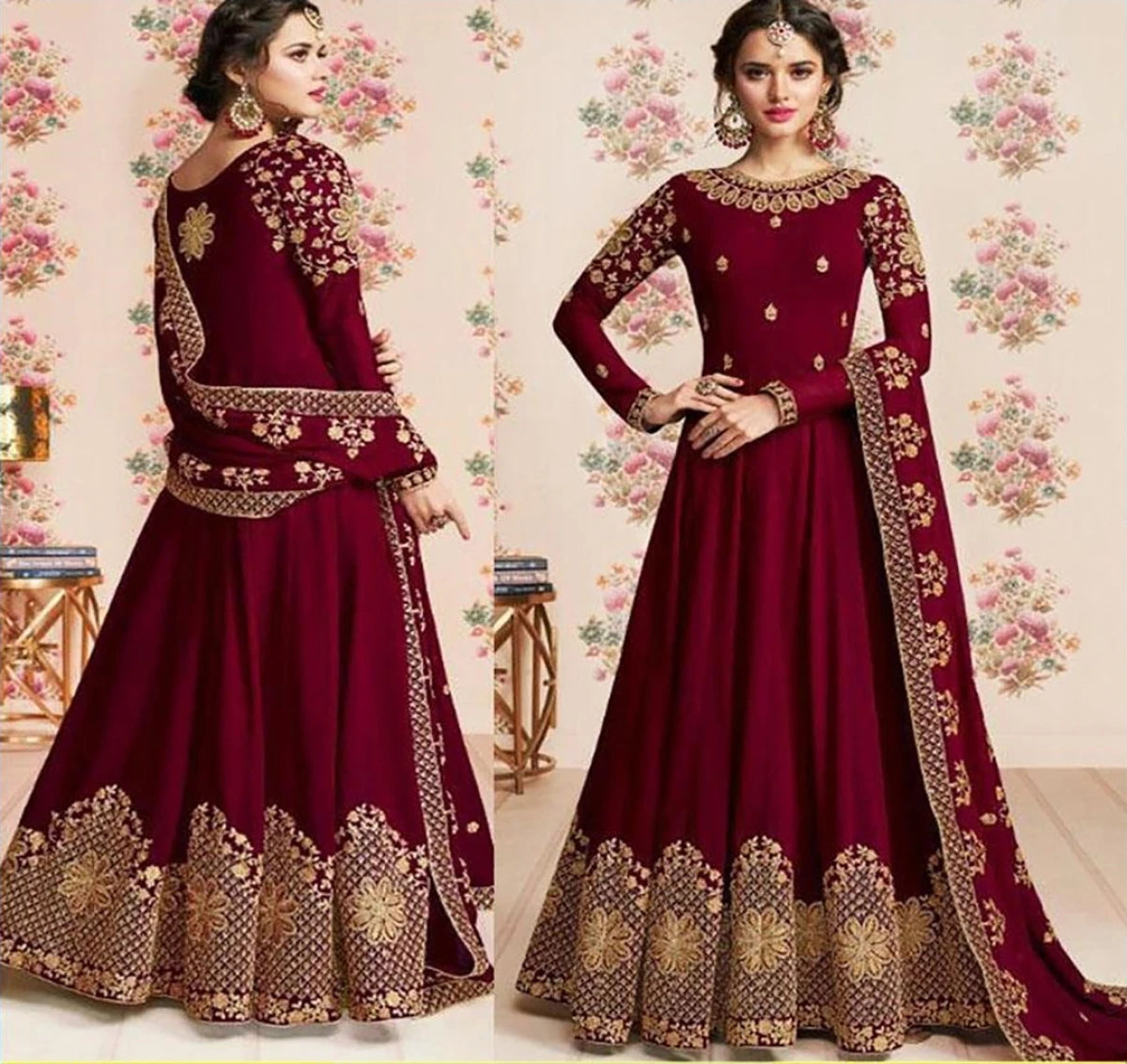 Georgette Semi Stitched Salwar Suit AR-2389