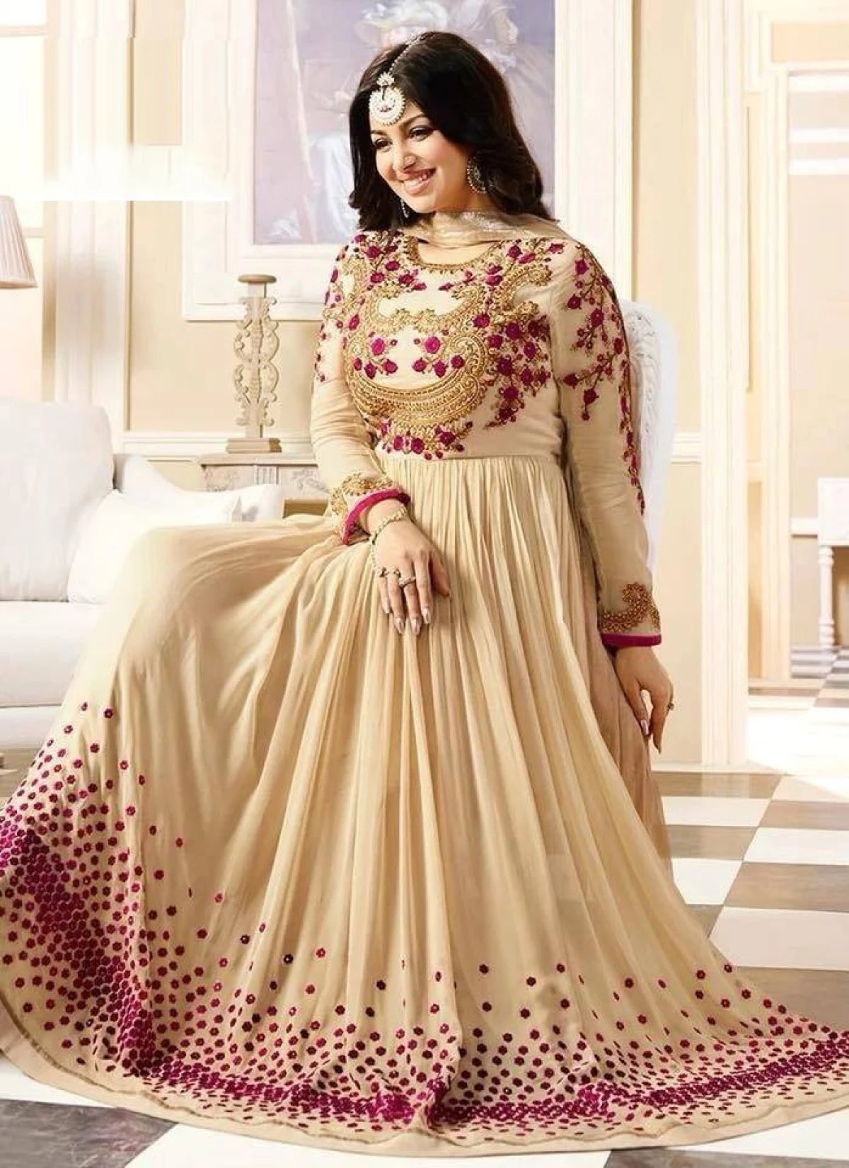 Georgette Semi Stitched Salwar Suit