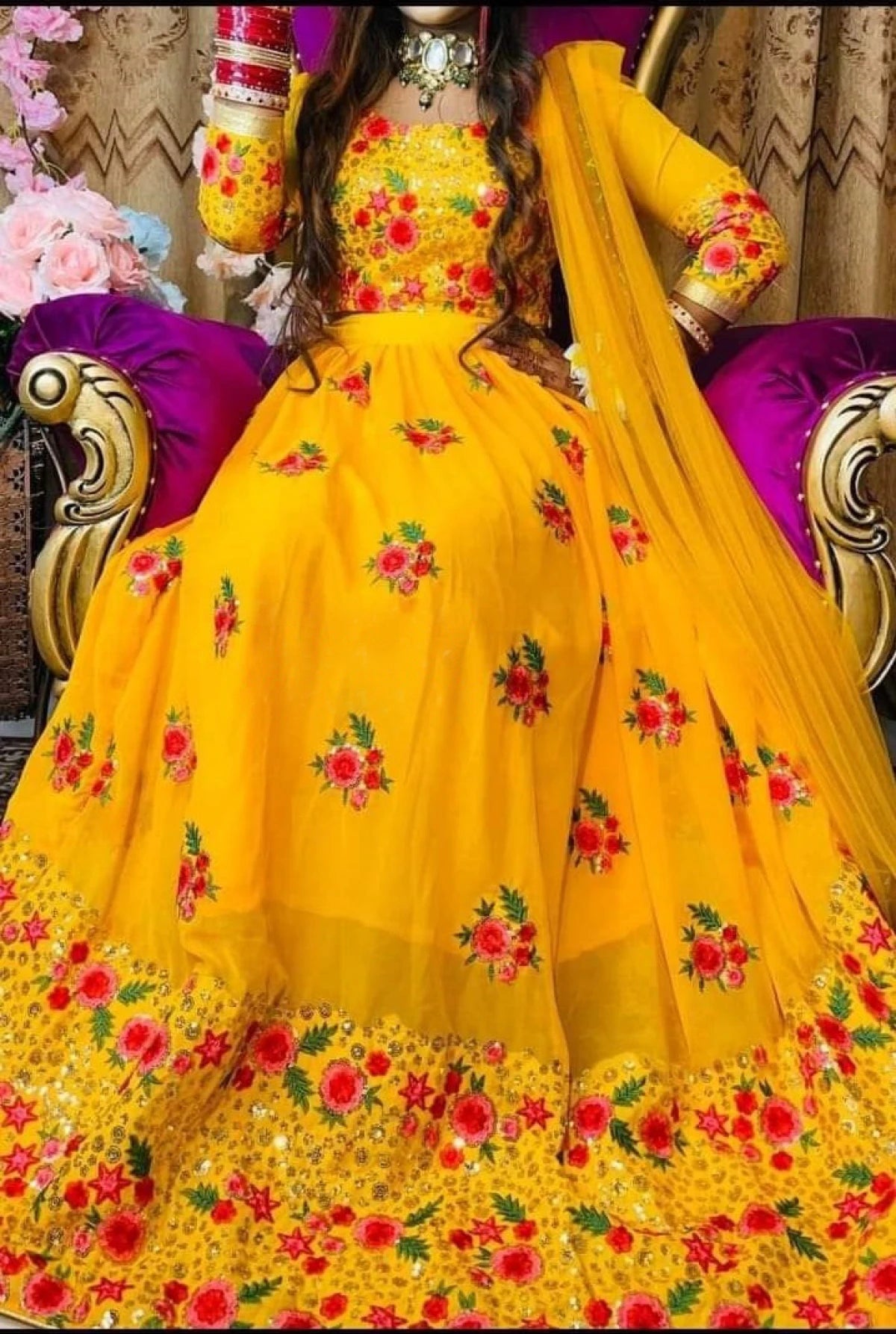 Georgette Semi Stitched Salwar Suit AR-4088