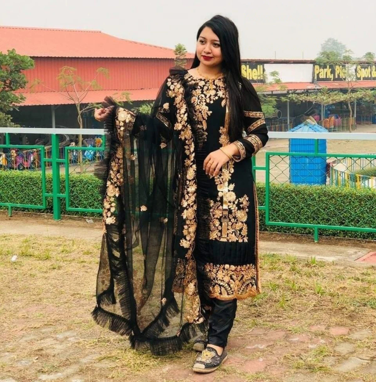 Georgette Semi Stitched Salwar Suit