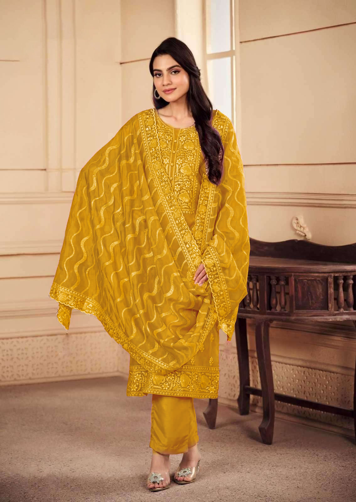 Georgette Semi Stitched Salwar Suit 8