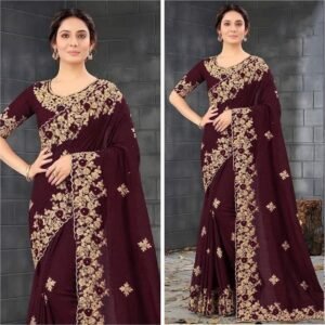 ইন্ডিয়ান ডিজাইনার জর্জেট পার্টি শাড়ি