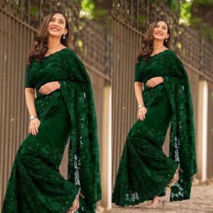 ডিজাইনার জর্জেট পার্টি শাড়ি
