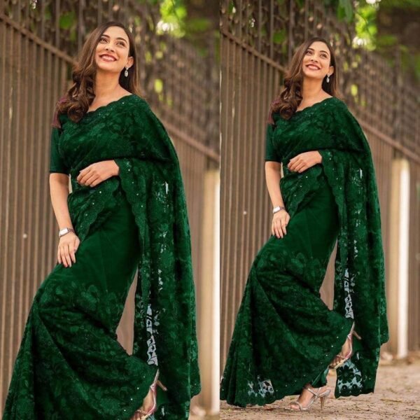 ডিজাইনার জর্জেট পার্টি শাড়ি