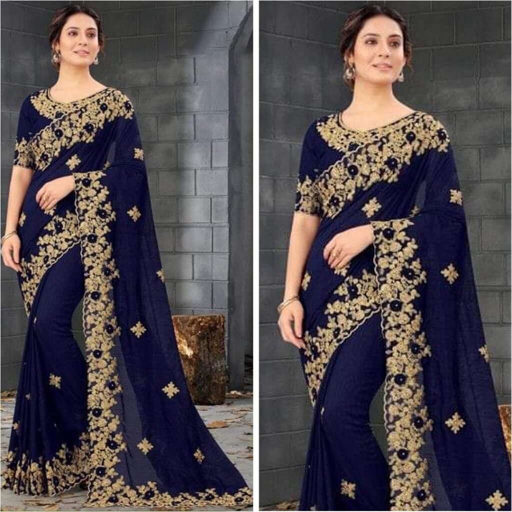 ইন্ডিয়ান ডিজাইনার জর্জেট পার্টি শাড়ি