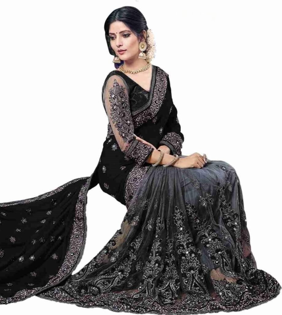 ইন্ডিয়ান ডিজাইনার জর্জেট পার্টি শাড়ি