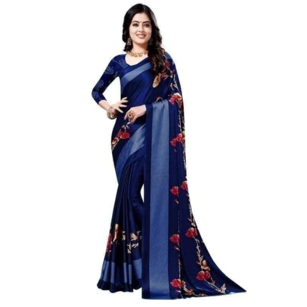 ইন্ডিয়ান সানজানা ব্র্যান্ডের শামু সিল্ক শাড়ি